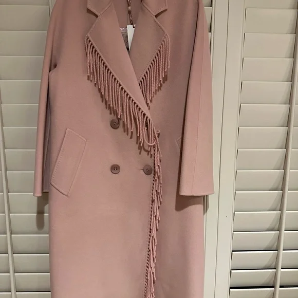 NWT LoveShackFancy beautiful knee-length, 100% cashmere coat - Picture 7 of 9